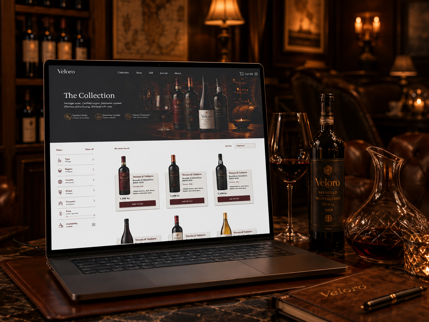 Digital restaurant menu UI displayed on tablet and phone